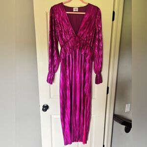 Buddy Love Magenta Long Sleeve Dress